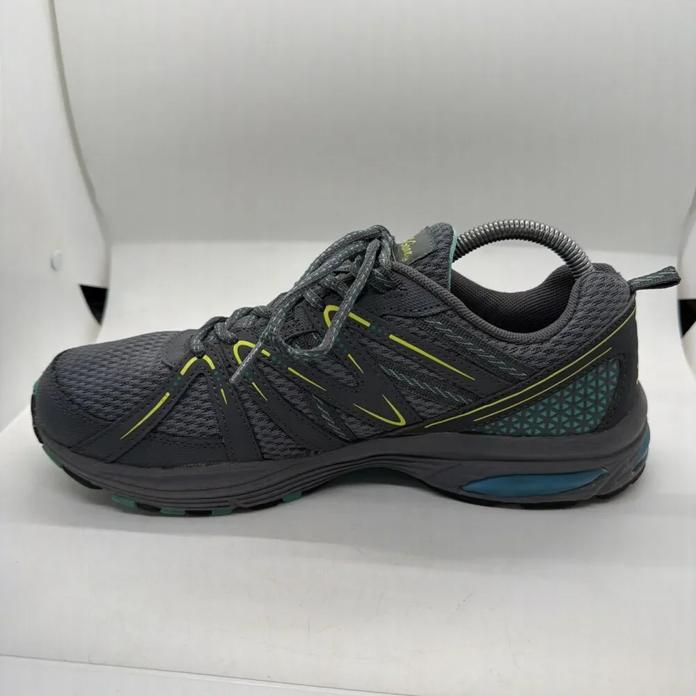 LA Gear Tracy Running Athletic Shoes Grey Teal Neon Green Women's Size 11